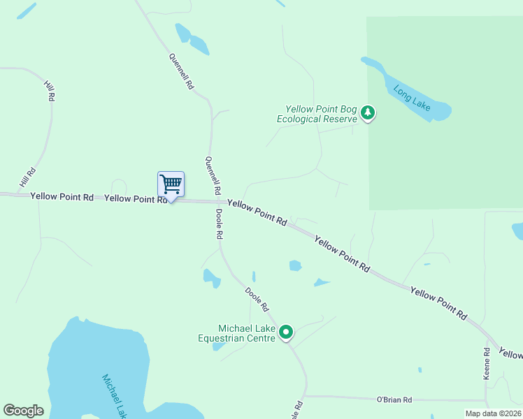 map of restaurants, bars, coffee shops, grocery stores, and more near 13676 Long Lake Road in Ladysmith
