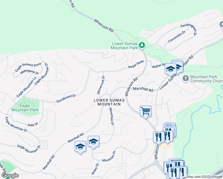 map of restaurants, bars, coffee shops, grocery stores, and more near 35921 Stoneridge Place in Abbotsford