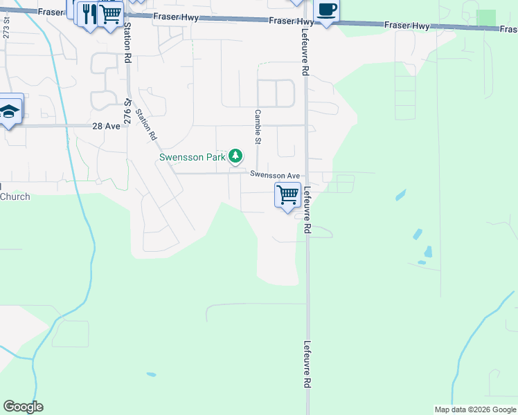 map of restaurants, bars, coffee shops, grocery stores, and more near 27891 Stagecoach Avenue in Abbotsford