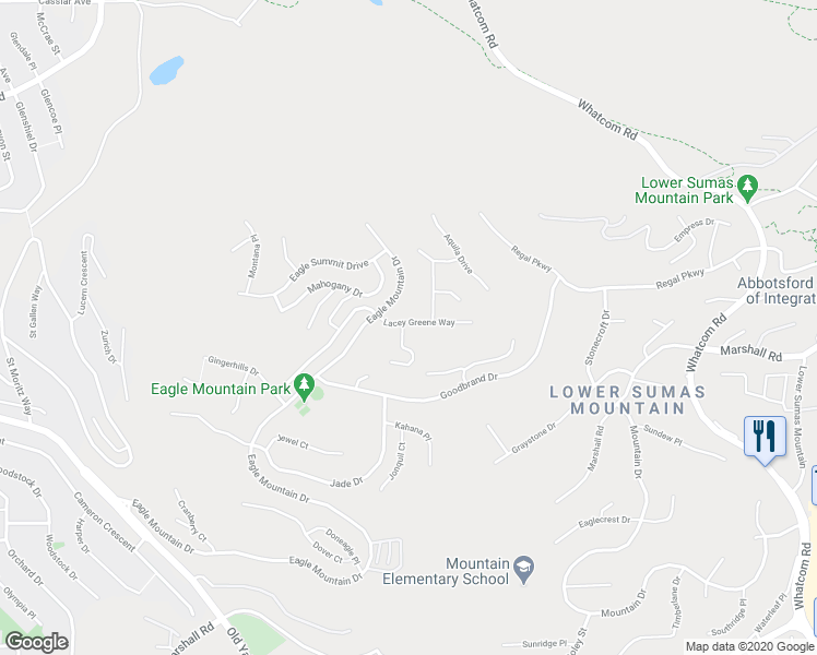 map of restaurants, bars, coffee shops, grocery stores, and more near 2662 Larkspur Court in Abbotsford