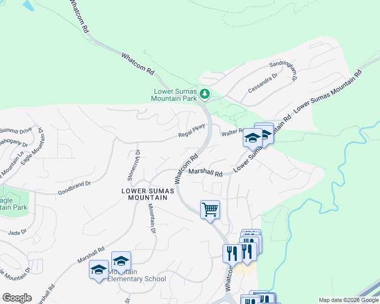 map of restaurants, bars, coffee shops, grocery stores, and more near 36046 Spyglass Court in Abbotsford
