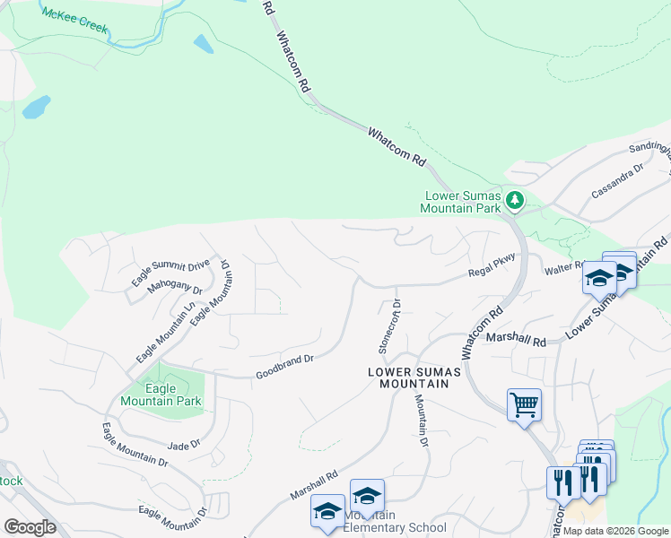 map of restaurants, bars, coffee shops, grocery stores, and more near 35774 Regal Parkway in Abbotsford