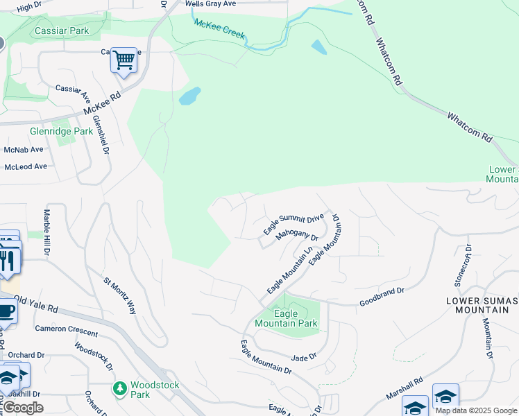 map of restaurants, bars, coffee shops, grocery stores, and more near 2763 Eagle Summit Crescent in Abbotsford