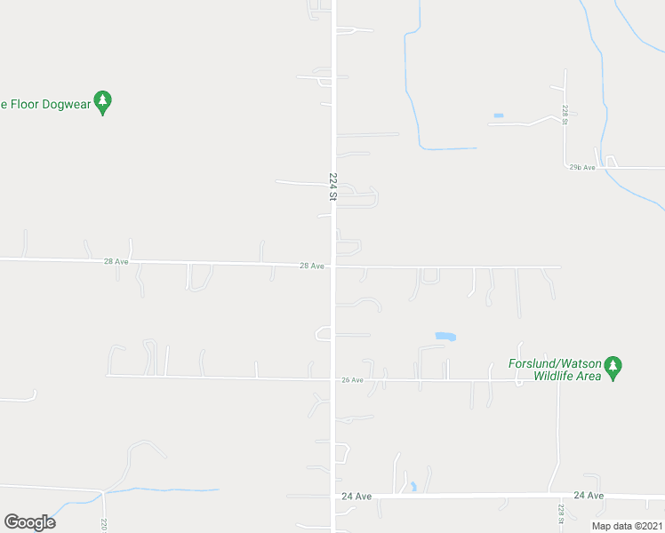 map of restaurants, bars, coffee shops, grocery stores, and more near 2829 224 Street in Langley