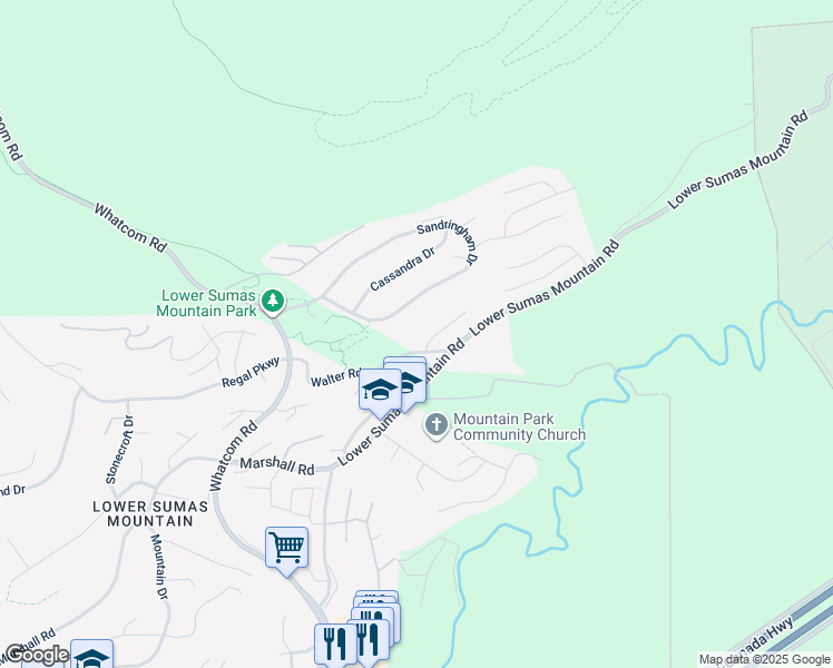 map of restaurants, bars, coffee shops, grocery stores, and more near 36335 Carrington Lane in Abbotsford