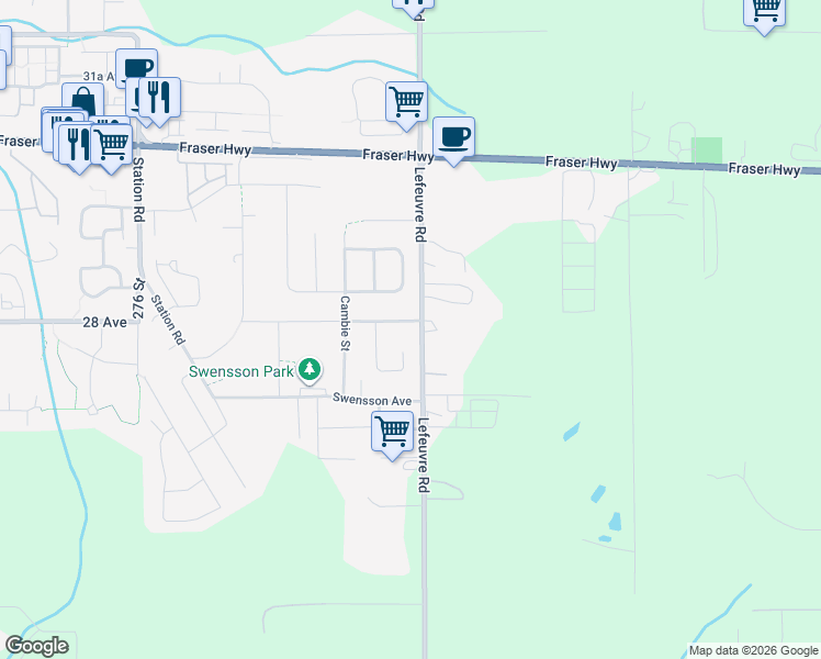 map of restaurants, bars, coffee shops, grocery stores, and more near 27988 Junction Avenue in Abbotsford