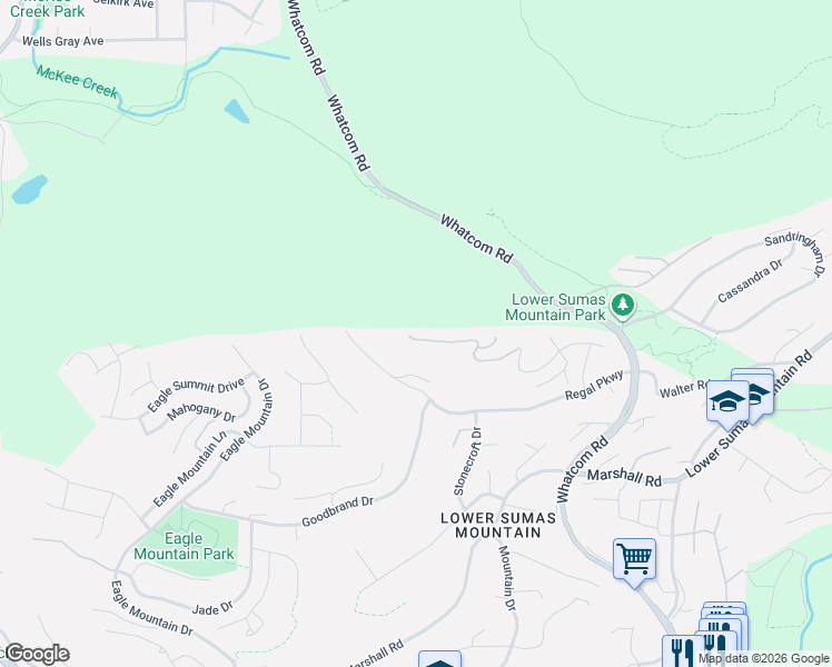 map of restaurants, bars, coffee shops, grocery stores, and more near 35931 Empress Drive in Abbotsford