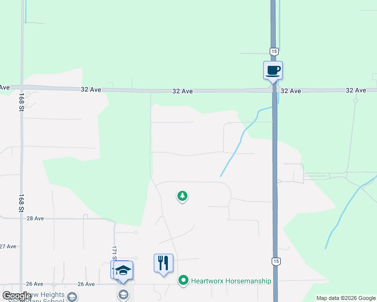 map of restaurants, bars, coffee shops, grocery stores, and more near 17334 31 Avenue in Surrey