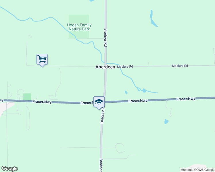 map of restaurants, bars, coffee shops, grocery stores, and more near 3098 Bradner Road in Abbotsford