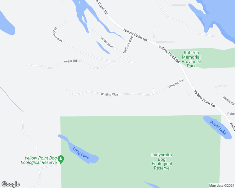 map of restaurants, bars, coffee shops, grocery stores, and more near 3448 Whiting Way in Ladysmith