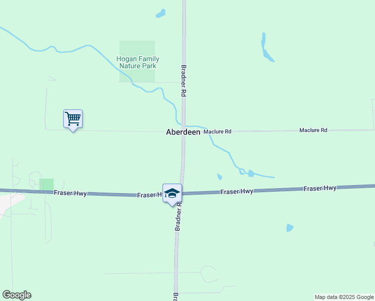 map of restaurants, bars, coffee shops, grocery stores, and more near 3098 Bradner Road in Abbotsford