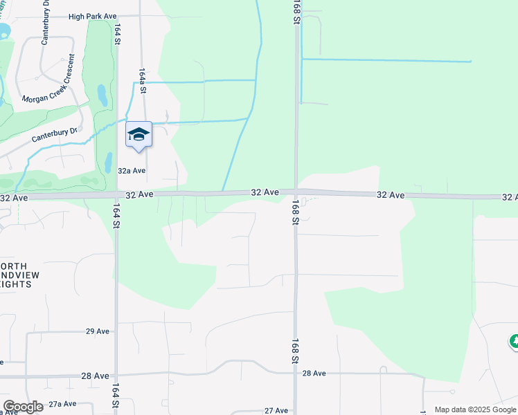map of restaurants, bars, coffee shops, grocery stores, and more near 3172 167 Street in Surrey