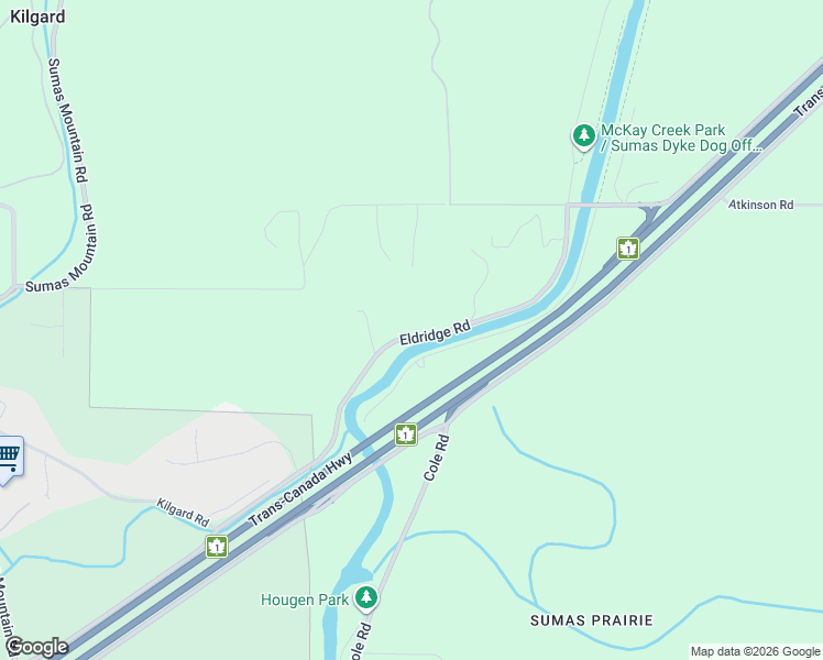 map of restaurants, bars, coffee shops, grocery stores, and more near 3143 Eldridge Road in Abbotsford
