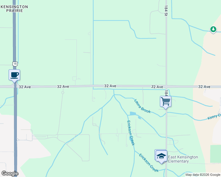 map of restaurants, bars, coffee shops, grocery stores, and more near 18106 32 Avenue in Surrey