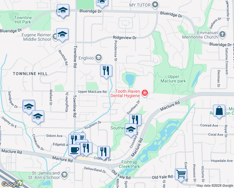 map of restaurants, bars, coffee shops, grocery stores, and more near in Abbotsford