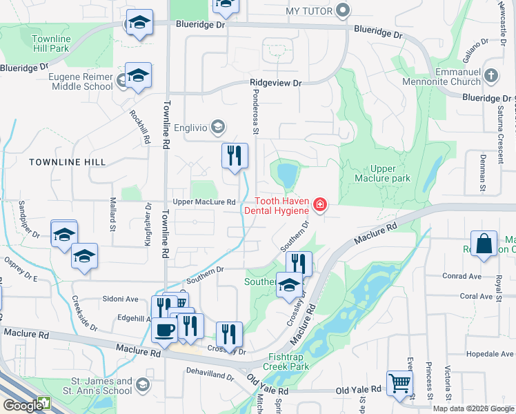 map of restaurants, bars, coffee shops, grocery stores, and more near in Abbotsford