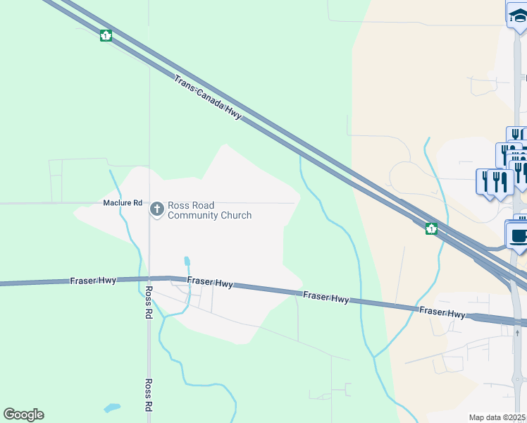 map of restaurants, bars, coffee shops, grocery stores, and more near 29852 Maclure Road in Abbotsford