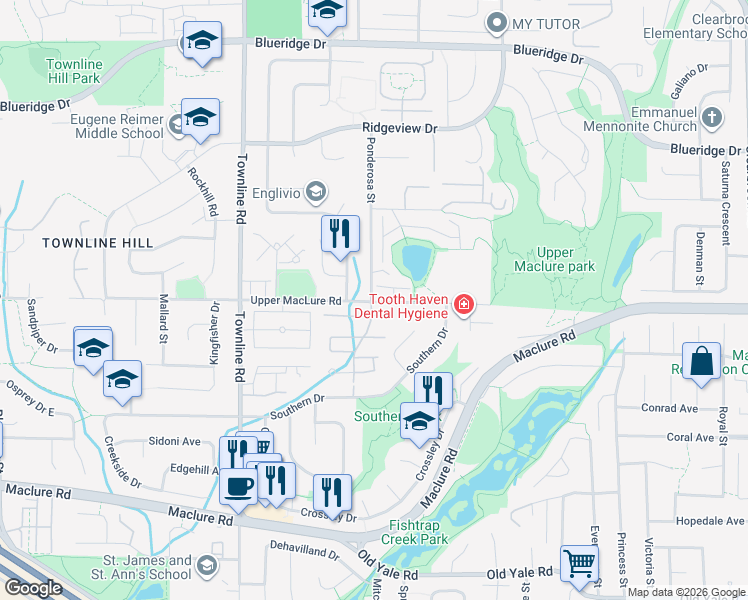 map of restaurants, bars, coffee shops, grocery stores, and more near in Abbotsford