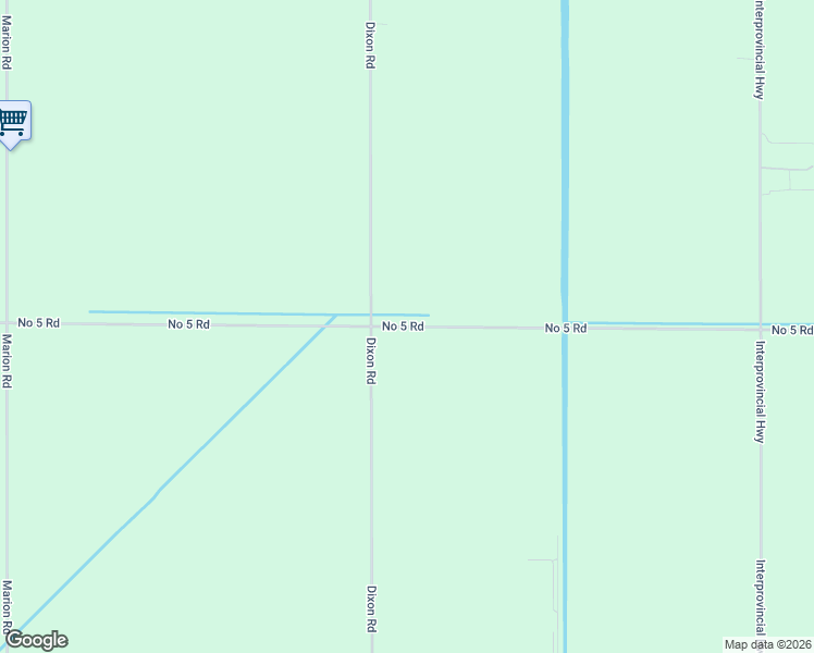map of restaurants, bars, coffee shops, grocery stores, and more near No 5 Road in Abbotsford