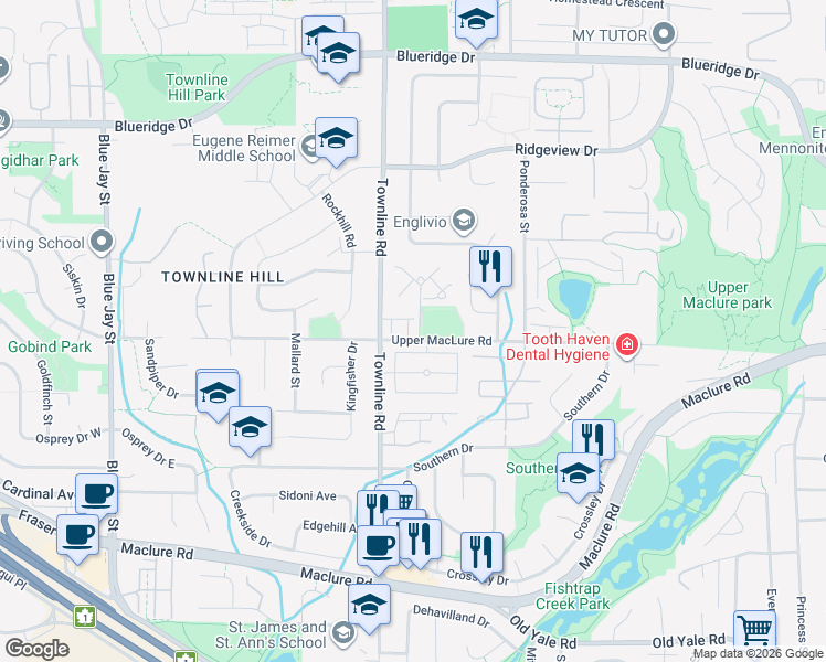 map of restaurants, bars, coffee shops, grocery stores, and more near in Abbotsford