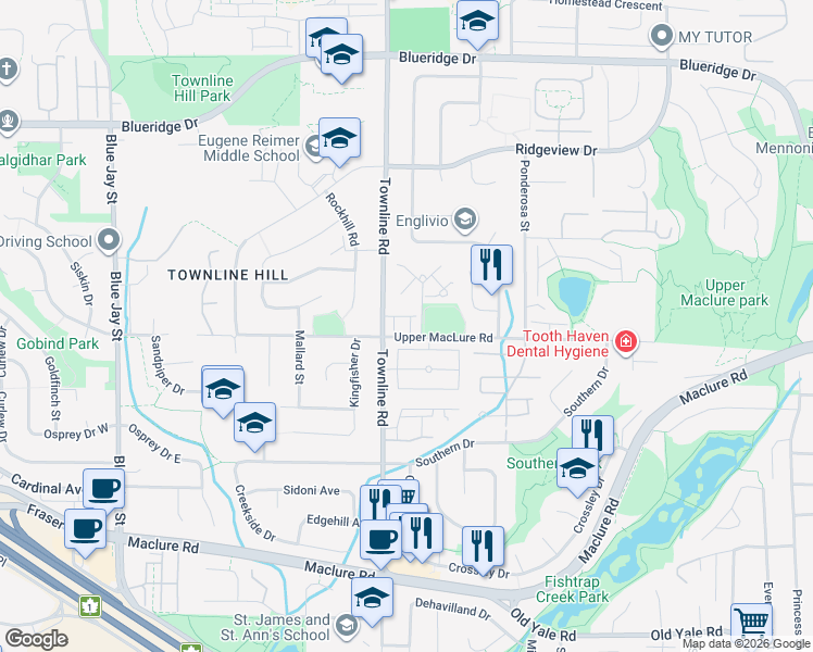 map of restaurants, bars, coffee shops, grocery stores, and more near in Abbotsford