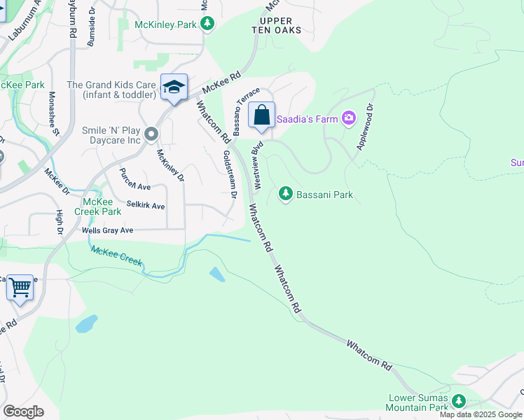 map of restaurants, bars, coffee shops, grocery stores, and more near 3299 Harvest Drive in Abbotsford