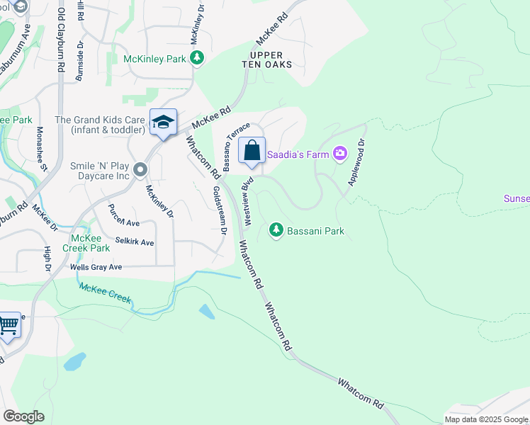 map of restaurants, bars, coffee shops, grocery stores, and more near 3350 Harvest Drive in Abbotsford