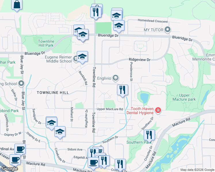 map of restaurants, bars, coffee shops, grocery stores, and more near 31274 Wagner Avenue in Abbotsford