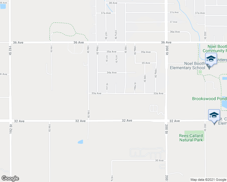 map of restaurants, bars, coffee shops, grocery stores, and more near 3331 197A Street in Langley City