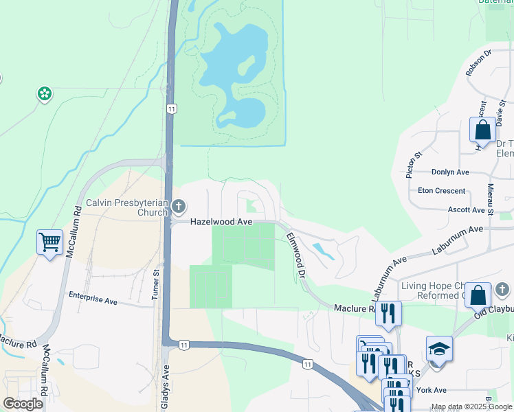 map of restaurants, bars, coffee shops, grocery stores, and more near 3470 Juniper Crescent in Abbotsford