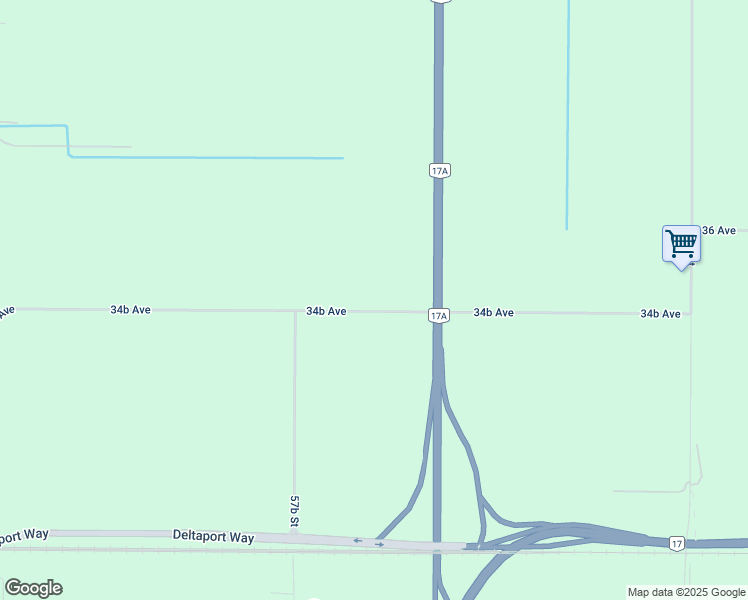 map of restaurants, bars, coffee shops, grocery stores, and more near 5895 34B Avenue in Delta