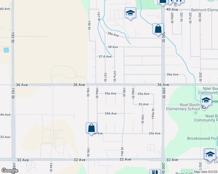 map of restaurants, bars, coffee shops, grocery stores, and more near in Langley