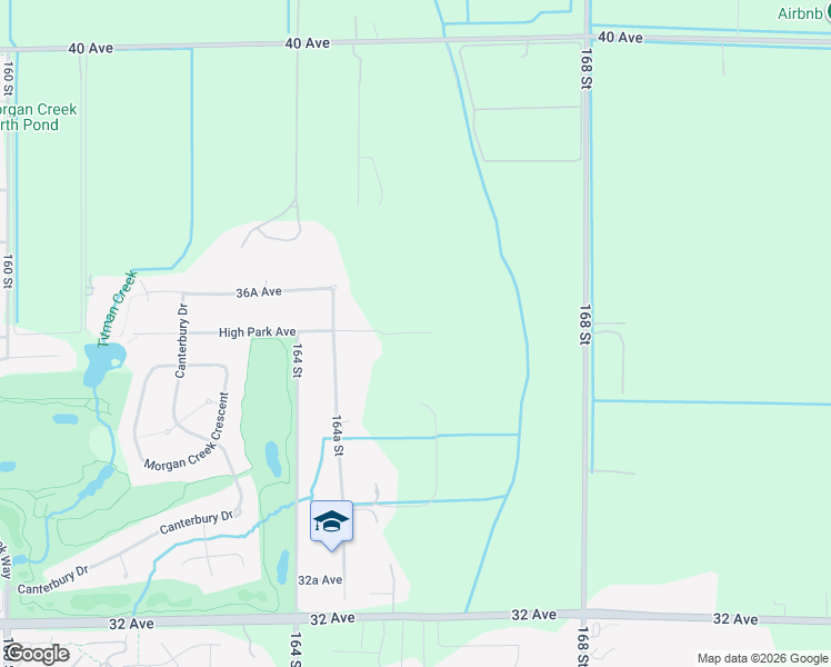 map of restaurants, bars, coffee shops, grocery stores, and more near 16528 High Park Avenue in Surrey
