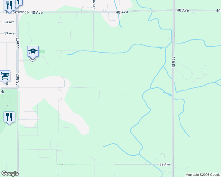 map of restaurants, bars, coffee shops, grocery stores, and more near 21298 36 Avenue in Langley