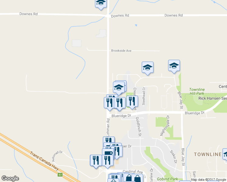 map of restaurants, bars, coffee shops, grocery stores, and more near 30456 Heritage Drive in Abbotsford