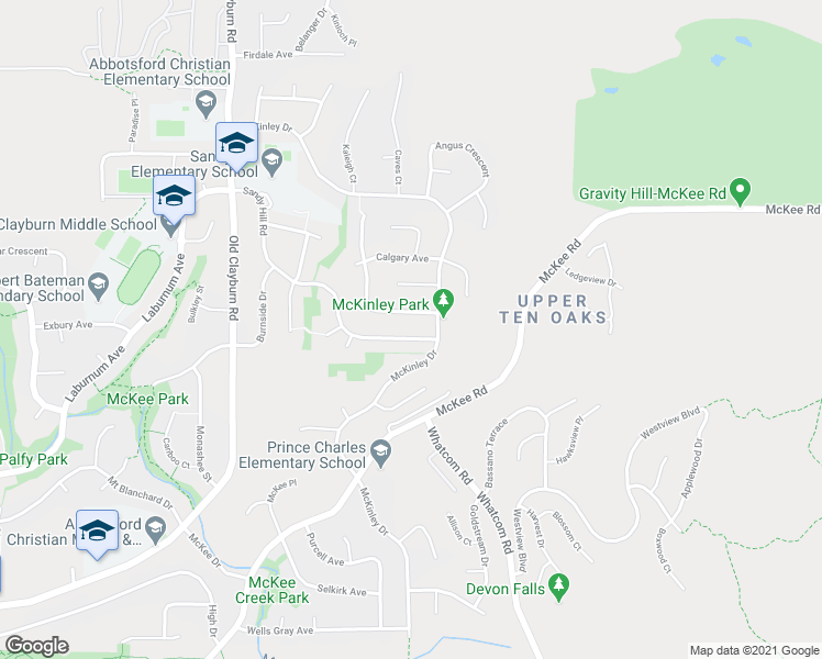 map of restaurants, bars, coffee shops, grocery stores, and more near 35467 Sandy Hill Road in Abbotsford