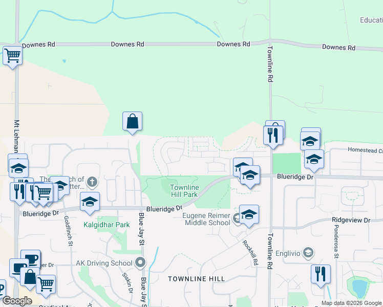 map of restaurants, bars, coffee shops, grocery stores, and more near 30989 Westridge Place in Abbotsford