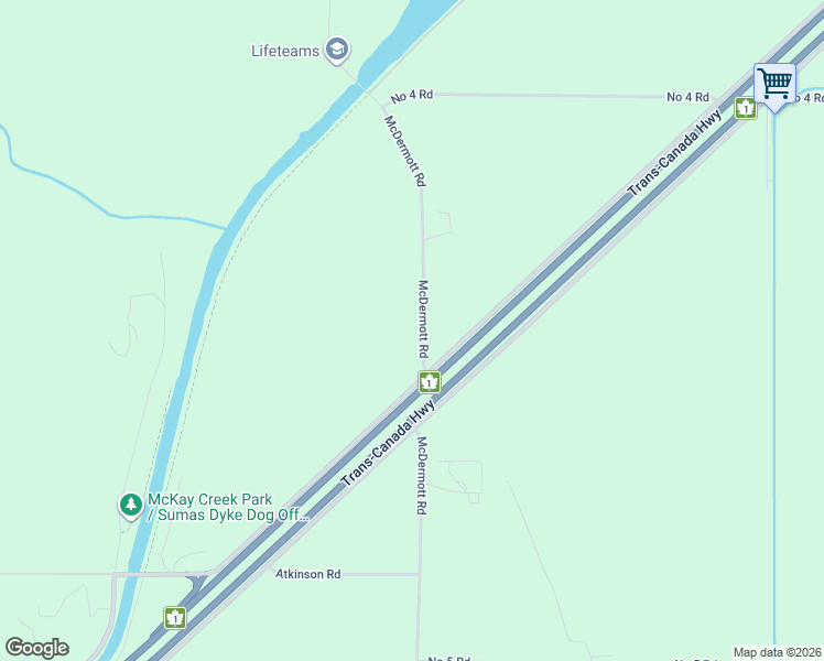 map of restaurants, bars, coffee shops, grocery stores, and more near 1698 McDermott Road in Abbotsford