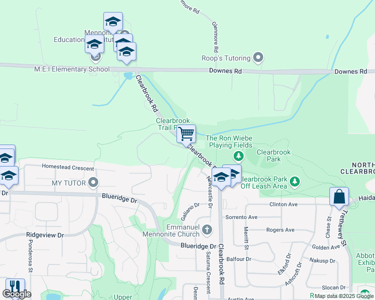 map of restaurants, bars, coffee shops, grocery stores, and more near 3755 Clearbrook Road in Abbotsford
