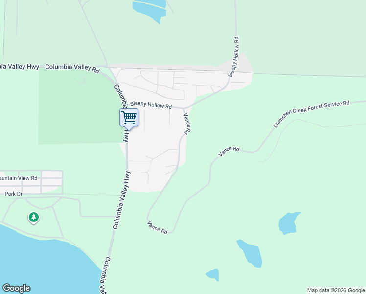 map of restaurants, bars, coffee shops, grocery stores, and more near 3877 Vance Road in Cultus Lake