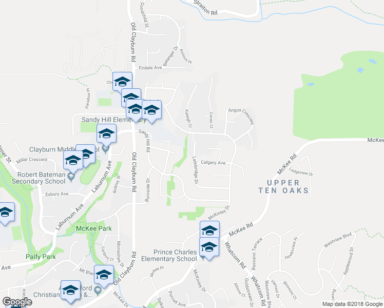 map of restaurants, bars, coffee shops, grocery stores, and more near 3765 Lethbridge Drive in Abbotsford