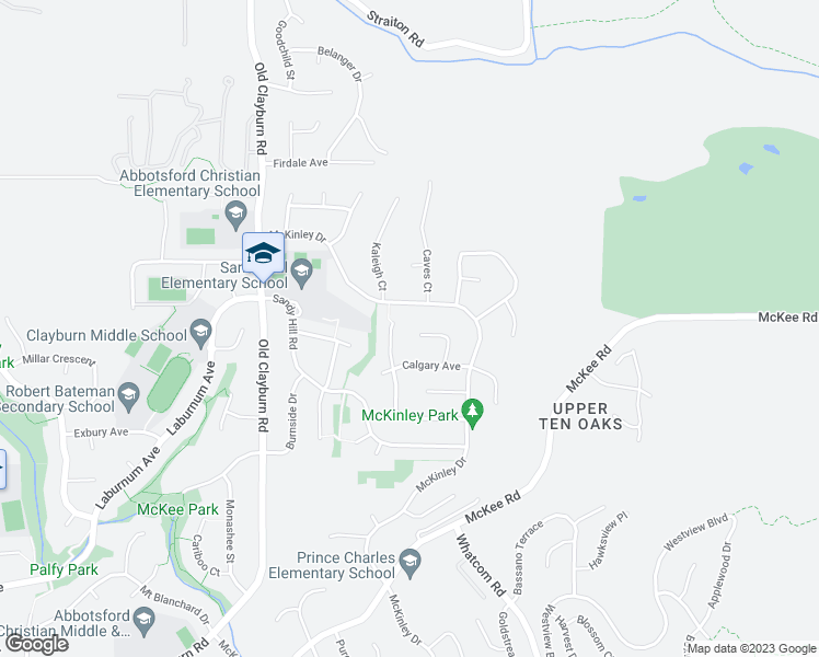 map of restaurants, bars, coffee shops, grocery stores, and more near 35411 Nakiska Court in Abbotsford