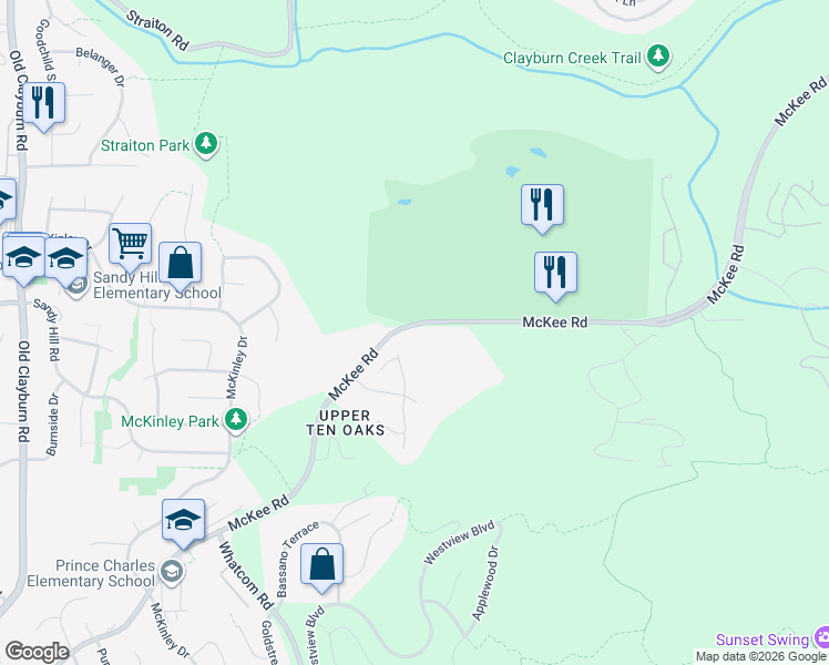 map of restaurants, bars, coffee shops, grocery stores, and more near 35770 McKee Road in Abbotsford