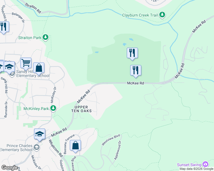 map of restaurants, bars, coffee shops, grocery stores, and more near 35770 McKee Road in Abbotsford