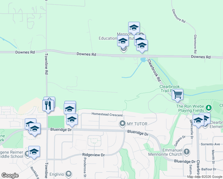 map of restaurants, bars, coffee shops, grocery stores, and more near 31553 Brookside Avenue in Abbotsford