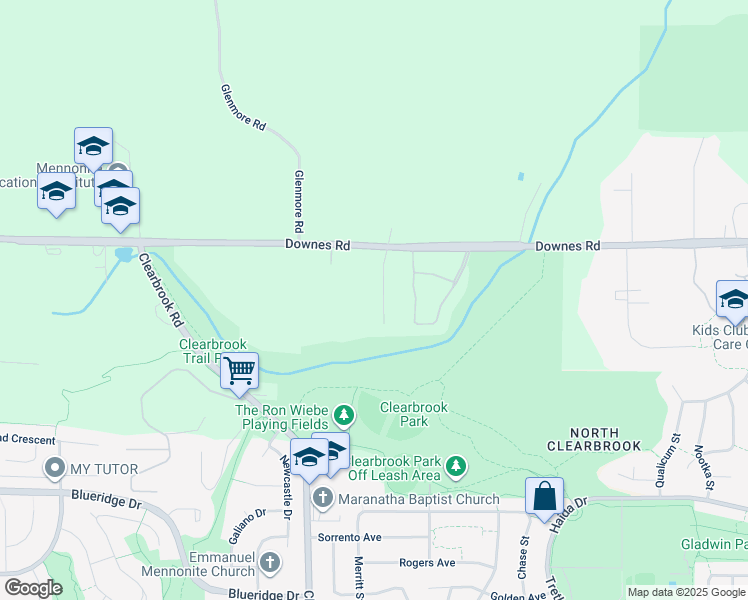 map of restaurants, bars, coffee shops, grocery stores, and more near 3917 Brighton Place in Abbotsford