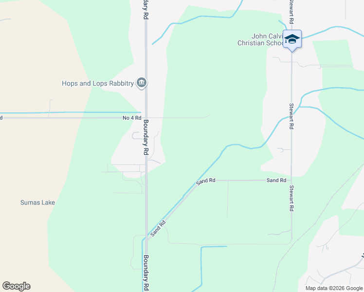 map of restaurants, bars, coffee shops, grocery stores, and more near 3850 Boundary Road in Chilliwack