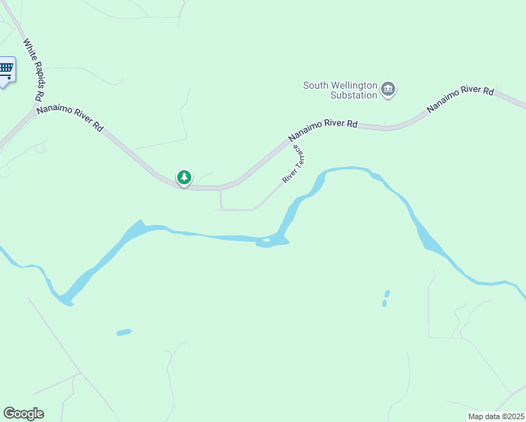 map of restaurants, bars, coffee shops, grocery stores, and more near 67 River Terrace in Nanaimo