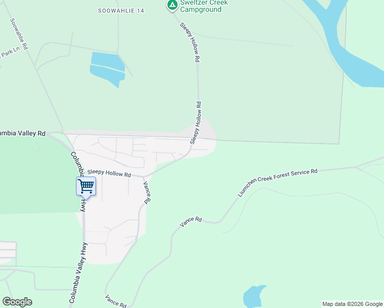map of restaurants, bars, coffee shops, grocery stores, and more near 45942 Sleepy Hollow Road in Cultus Lake