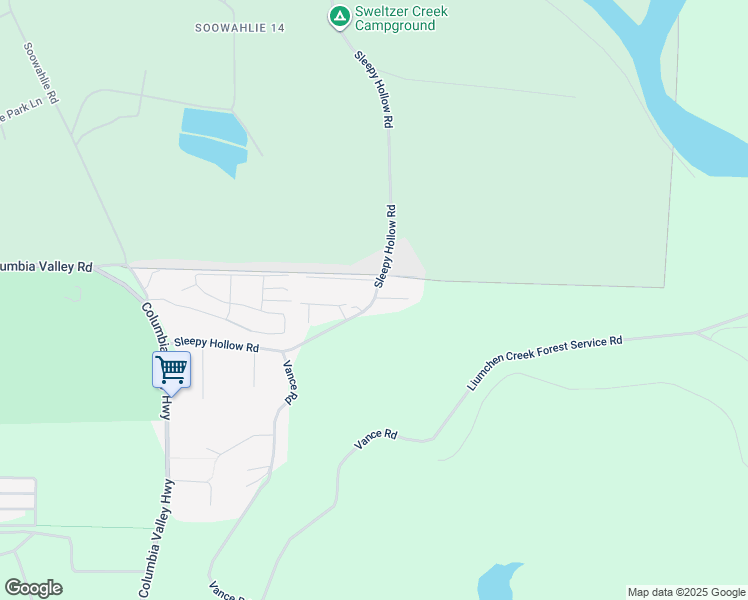 map of restaurants, bars, coffee shops, grocery stores, and more near 45942 Sleepy Hollow Road in Cultus Lake